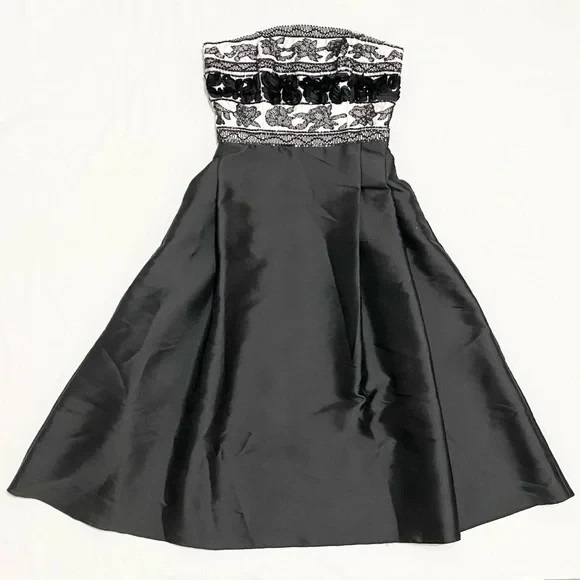Sachin + Babi Dresses & Skirts - NWT SACHIN & BABI NOIR BEADED STRAPLESS PEGGY DRESS BLACK & WHITE SIZE 2 - $695